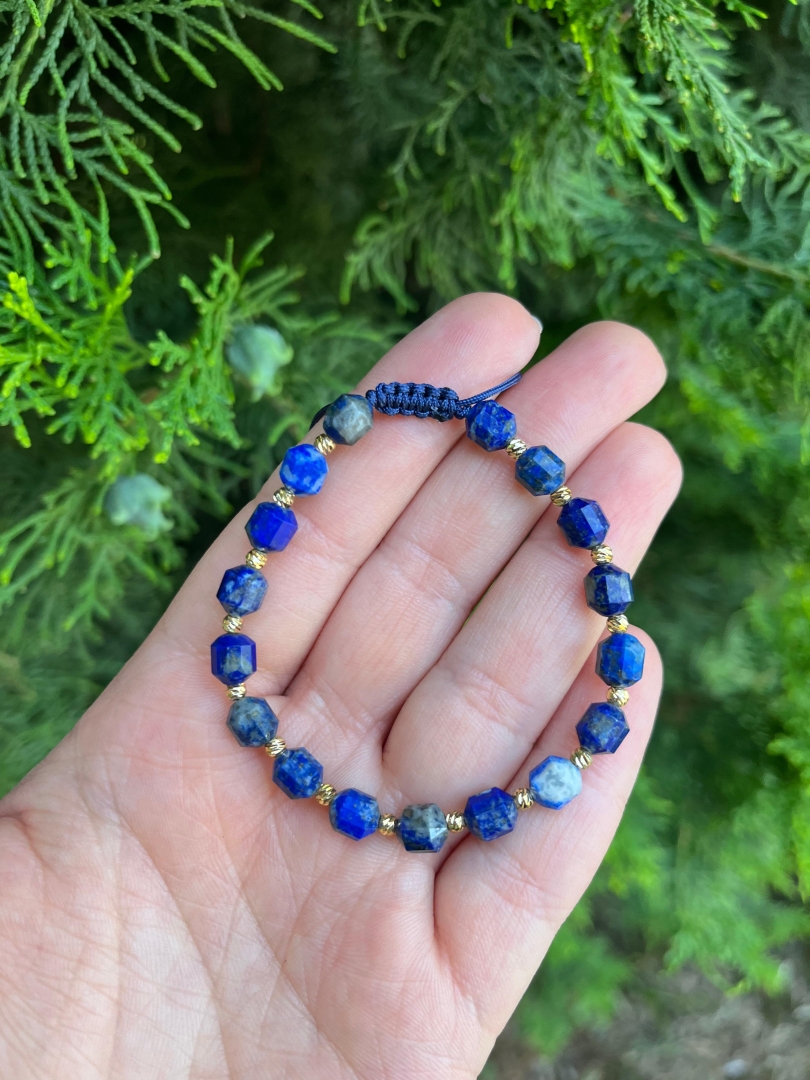 Lapis Lazuli Ayarlanabilir Bileklik - 3